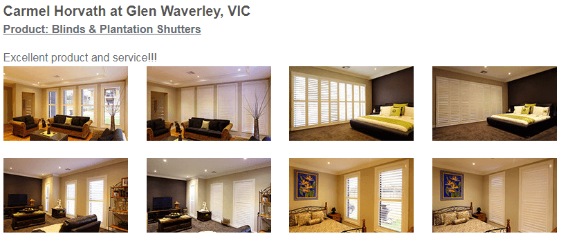 Plantation Shutters Testimonials 1